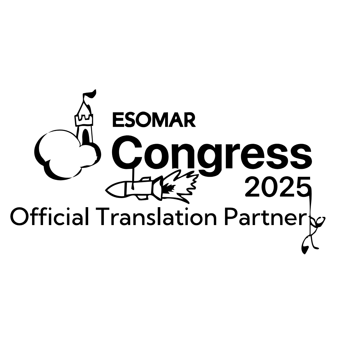 ESOMAR Congress 2025 official translation partner badge