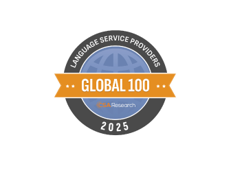 Global Lingo CSA Research Global 100 Top Language Service Provider Badge
