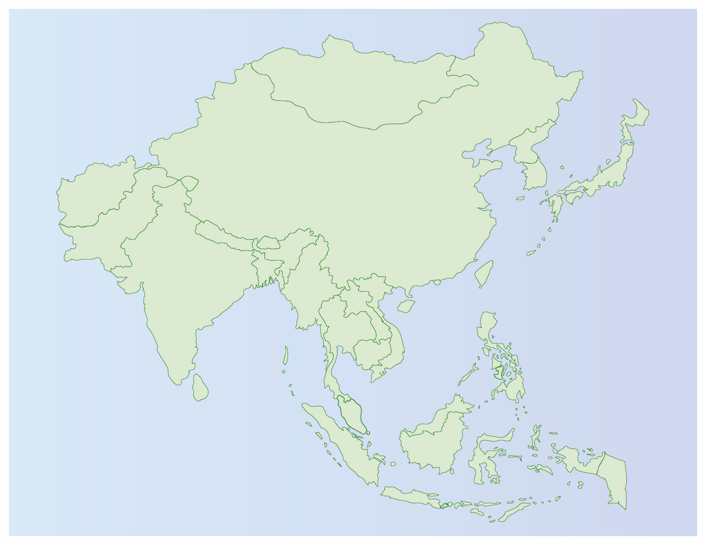 Map of the APAC region