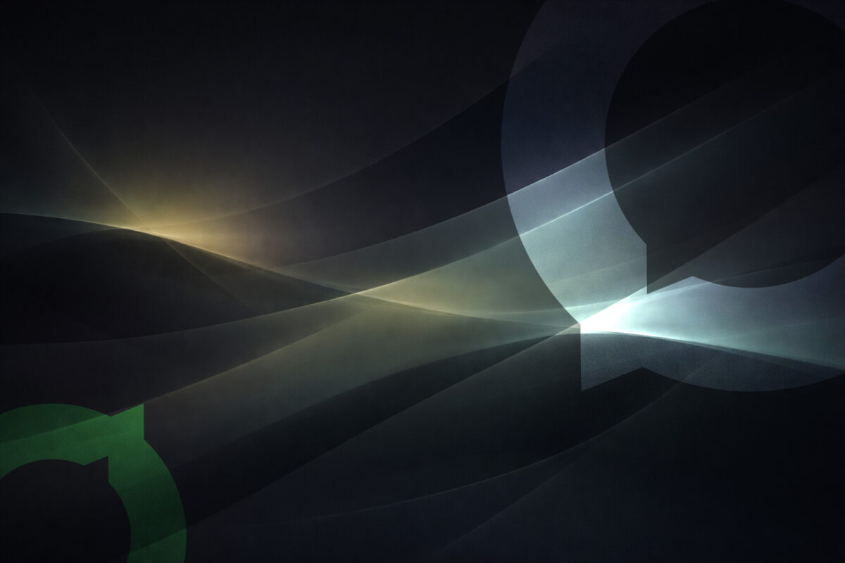 Dark abstract header image with layered charcoal and muted indigo gradients, subtle translucent shapes suggesting interconnected systems, and ample negative space.