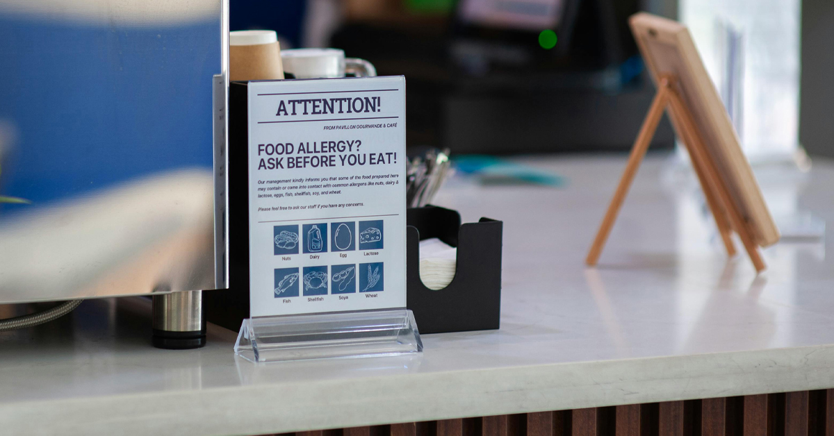 A food safety communication label