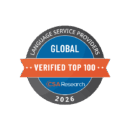 CSA Research 2026 Global Verified Top 100 Language Service Providers badge