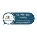 ATC Certification badge for ISO 27001:2022 Certified Information Security Management System