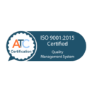 ATC Certification badge for ISO 9001:2015 Certified Quality Management System